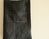 black LINEN TEA TOWEL, kitchen towel, dish cloth. home and living. housewarming gift. ooak handmade by pamelatang