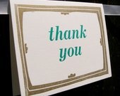 Letterpress Thank You Card