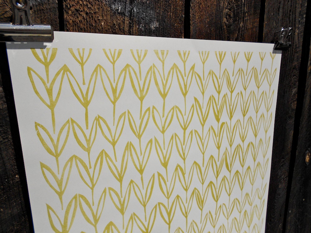 Chartreuse Field Gift Wrap