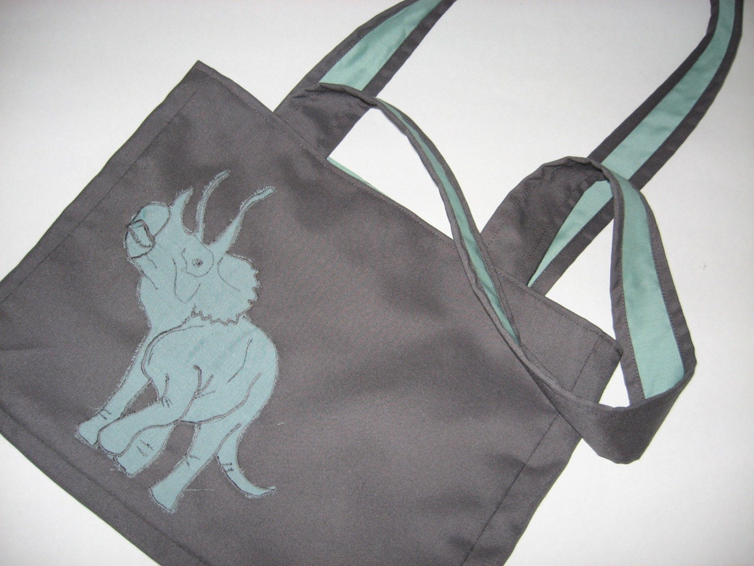 RESERVED FOR heater Triceratops Tote
