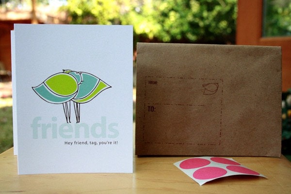 Friends - back and forth card