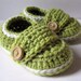 Crochet Baby Booties Wool Little Button Loafers You Choose Size and Colors Many Colors To Choose From