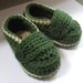 Little Button Loafers- Green and Bone