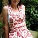 Lumiere De Noel Pearl Red Retro Apron - Flirty Holiday Housewife Apron - LAST One