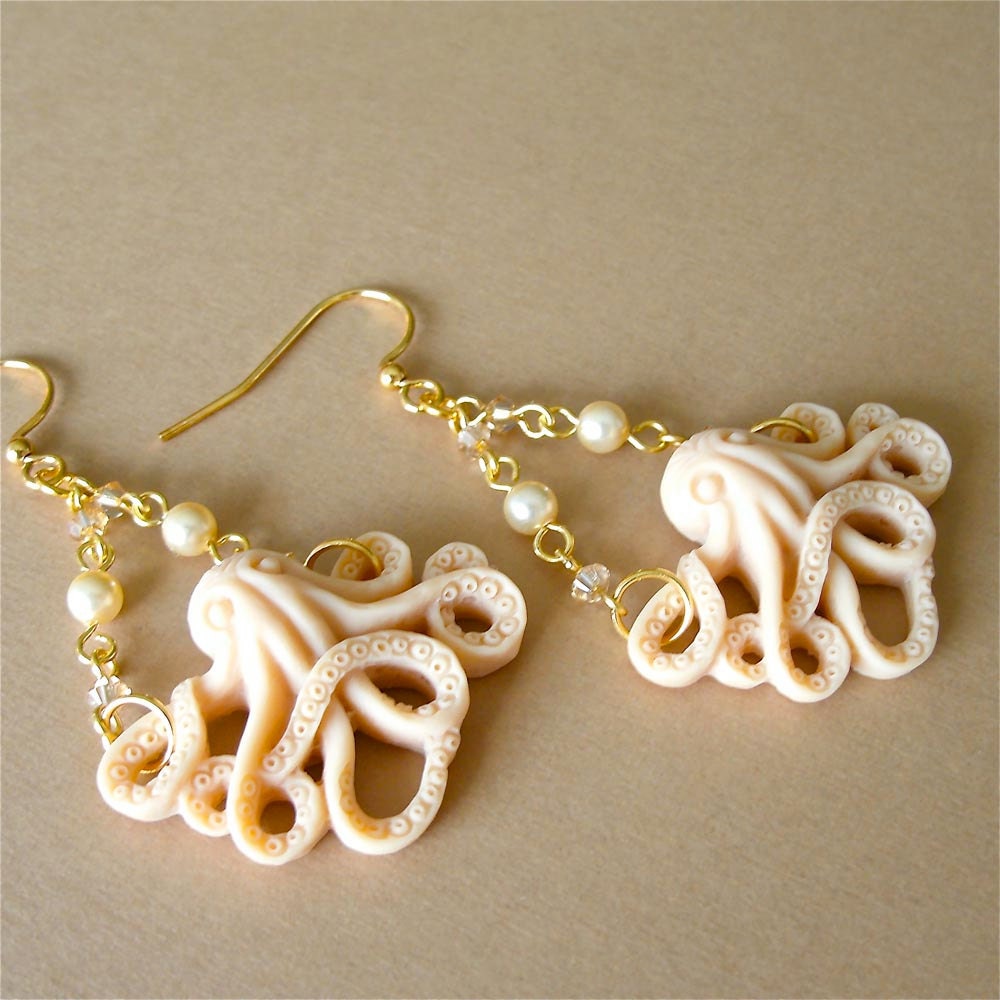 Chai Crystal Octopus Earrings