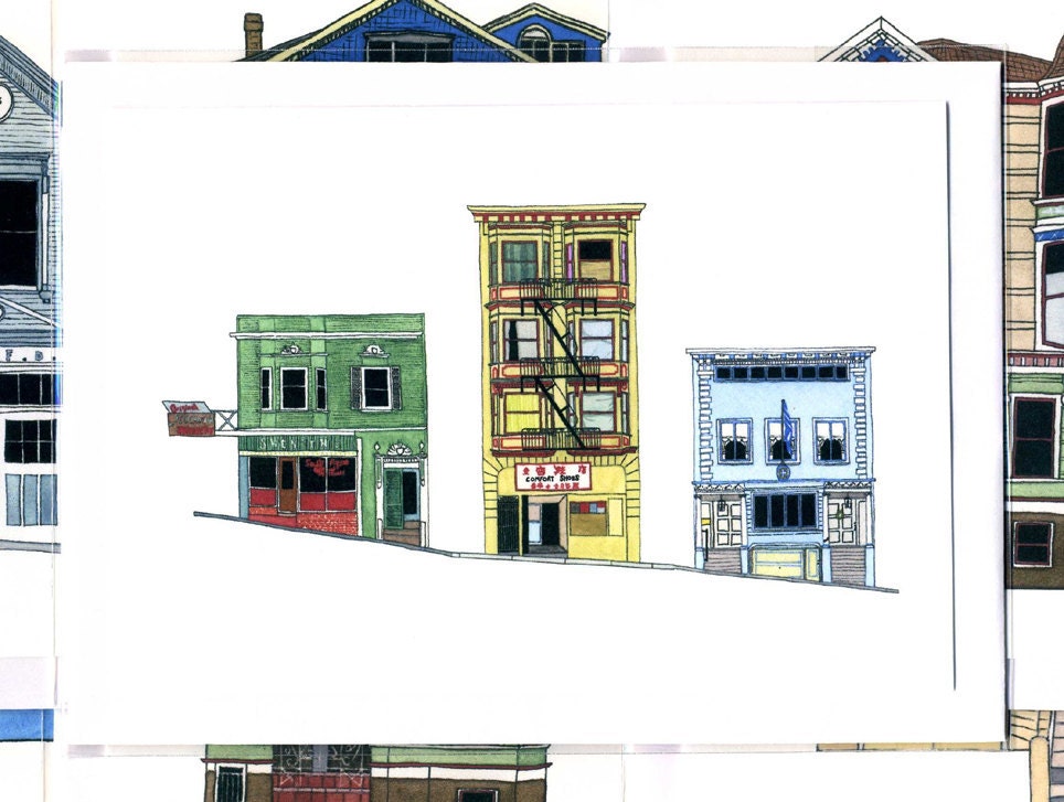 San Francisco Street - Notecard
