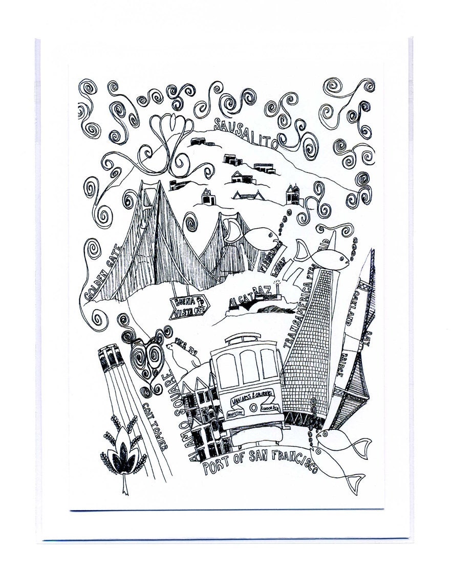San Francisco - Notecard
