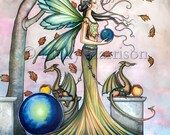 Fairy Dragon Fine Art Giclee Print 12 x 16 'Hopestones'