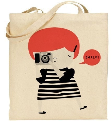 Say cheese tote bag
