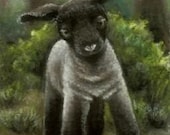 Little lamb in the woods - 5x7 print of painting by Tanya Bond
