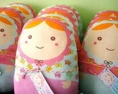 Carminitas Grandes  - lot of 10 Matryoshka dolls-- matryoshka style doll/pillow/plush/softie/decor