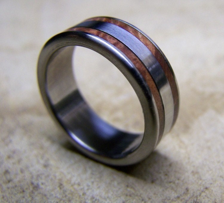 Titanium and Manzanita Inlay Band