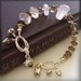 Smokey Quartz Bracelet with Rose Quartz , Sterling Silver, 14kt Gold Fill