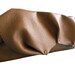 rivet leather clutch - camel