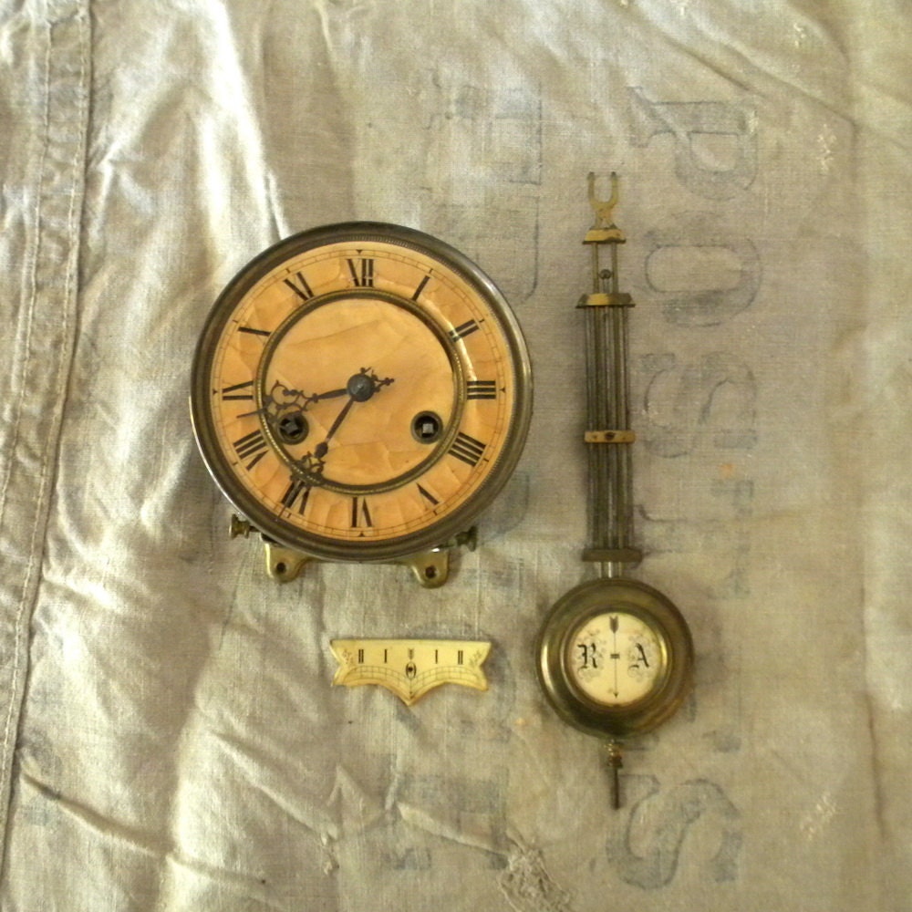 SALE Antique French pendulum clock parts by lapomme on Etsy