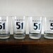 Six vintage 51 pastis glasses