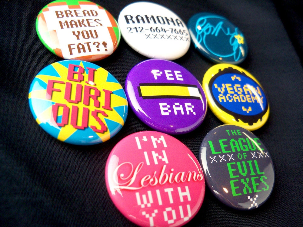 Scott Pilgrim 1" button set - Epic