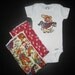 Onesie and matching burp cloths set- Little Cowpoke collection