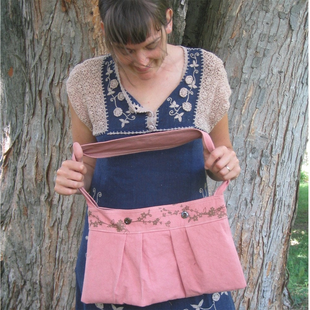 Sakura Cherry Blossoms Eco conscious Hemp Purse