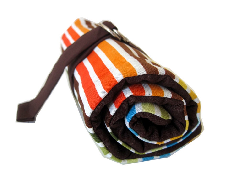 crochet hook organizer - bright stripe