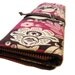 multi purpose knitting needle organizer - pink brown and white flowers