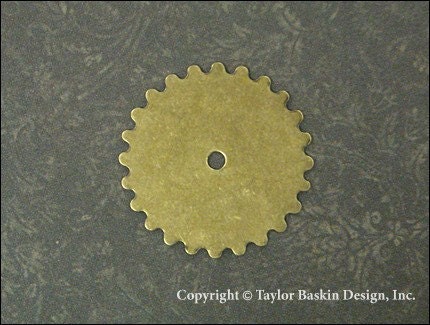 Steampunk Gears, Watch and Clock Pieces in Antiqued Polished Brass (item 3000-large AG) - 6 Pieces