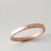 Rose Gold Ring - Diamond & 18 Karat Rose Gold - Modern Engagement Ring - Matte Finish - Simple Wedding Band