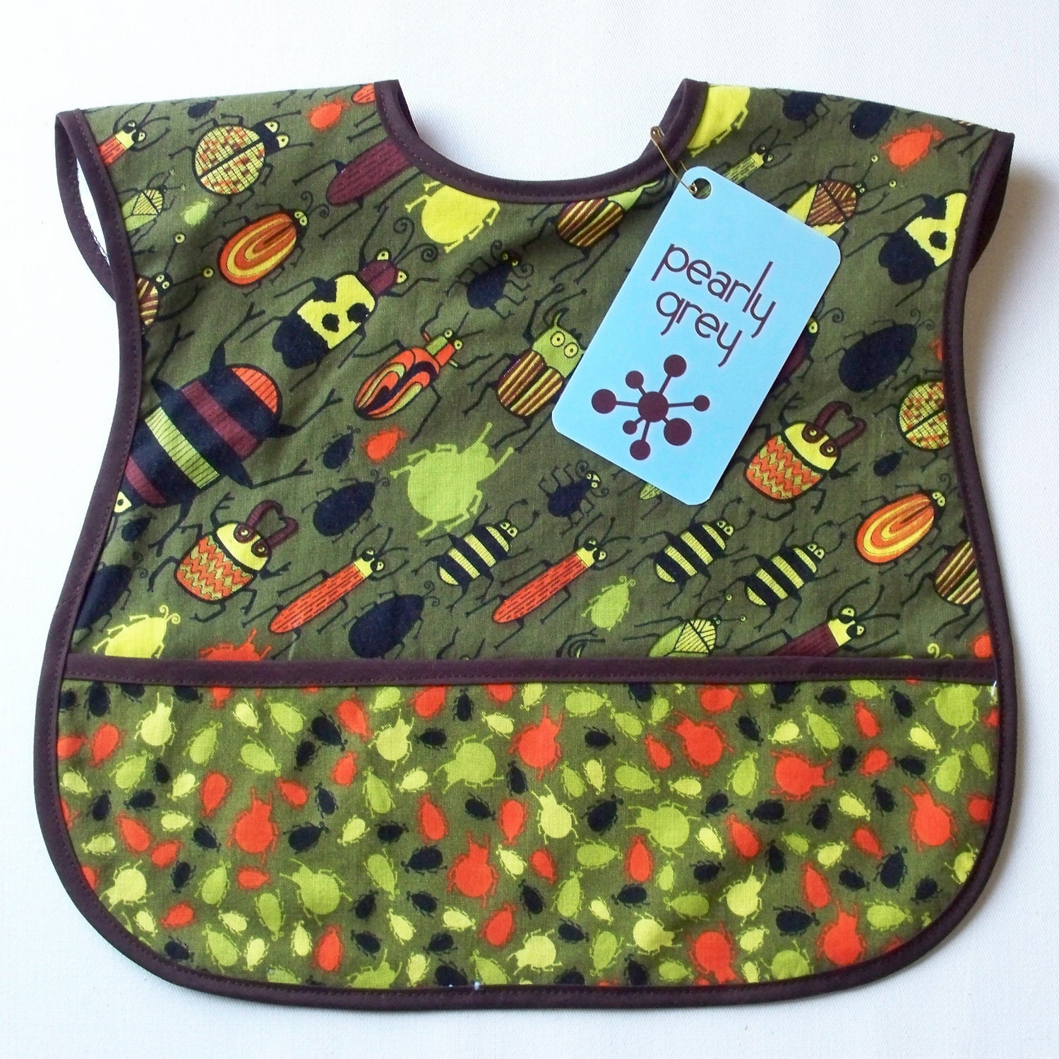 Creepy Crawly Bugs Big Baby Bib