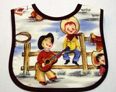 Retro Cowboys Drool Bib