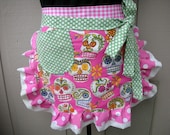 Aprons - Day Of The Dead Aprons - Alex Henry Calaveras Aprons - Hot Pink Aprons