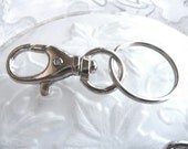 Swivel Clip - 6 pc - Key Chain - Silver Toned - Split Ring - Iron  - Snap hook - Lanyard Kit