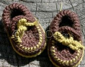 Baby Moccasin Booties (crochet pattern)