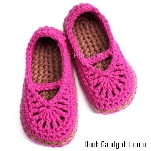Youth Mary Jane Skimmers (crochet pattern)