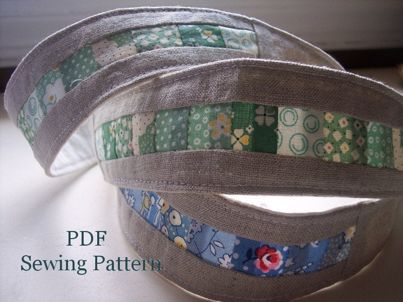 Patchwork Headband PDF Sewing Pattern