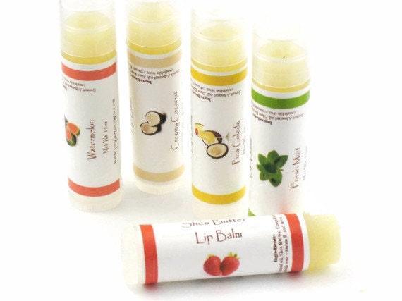 Juicy Peach Shea Butter Lip Balm Vegan or Natural Blend