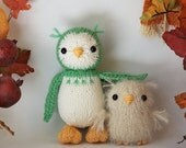 Owl and Baby knitting pattern - PDF File