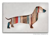 Dachshund Art, Dog Walk (Mini) Collection, Custom Silhouette Made to Order