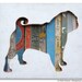 Pet Pug Dog Art, Dog Walk (Mini) Collection, Custom Silhouette Made to Order