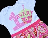 CUPCAKE BIRTHDAY Onesie Dress... PERSONALIZED with your childs name