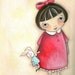 Print of my original painting -  B is for Bunny