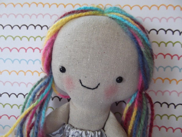 e pattern and picture tutorial for Rainbow Pocket Doll super cute and easy to sew
