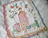 bluebirds stitching sampler
