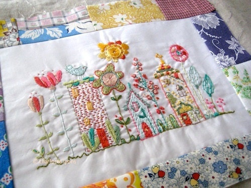 bloom stitching sampler