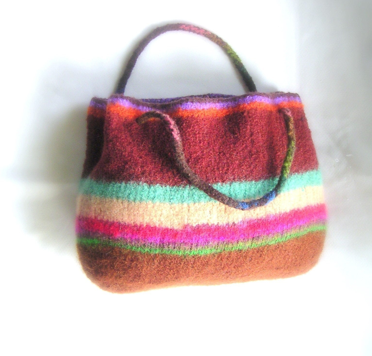 Easy Knit Felted Pattern pdf Tote Bag by GraceKnittingPattern