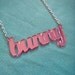 Pink Acrylic BUNNY Necklace