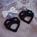 Black and White Sweetheart Earrings
