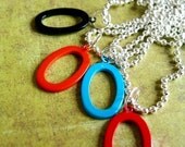 Somewhere Oval The Rainbow, A You Pick The Color Necklace