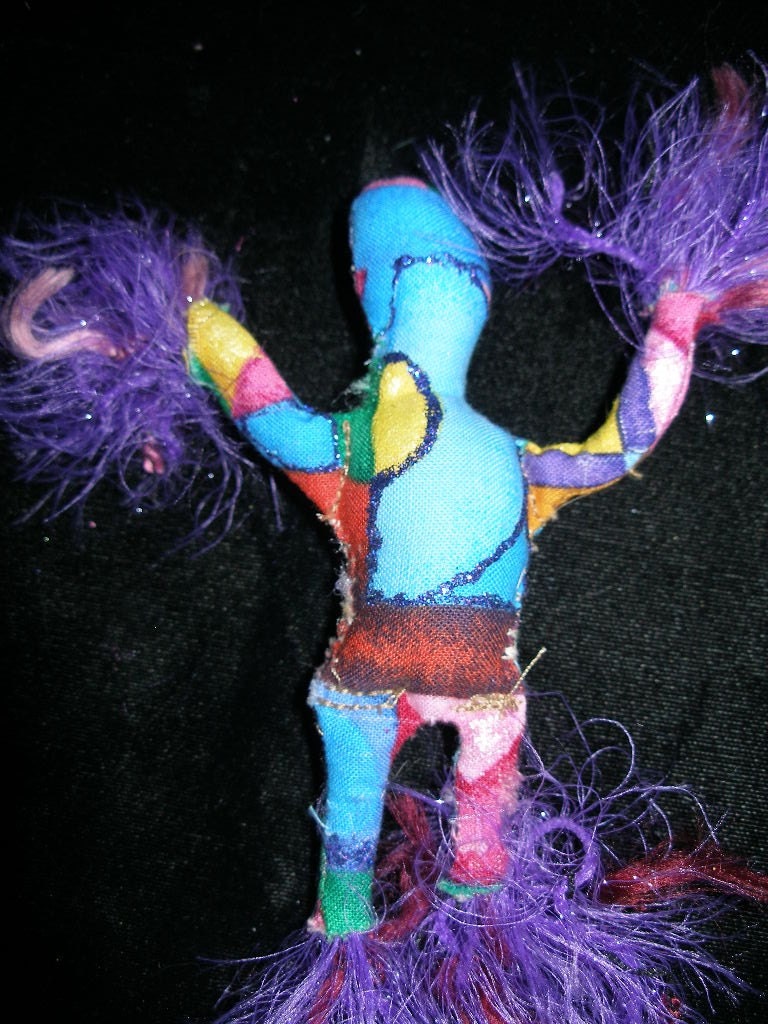 Soft Sculpture Art Doll  Alien Cheerleader --  EGADS, Dollmakers, OlympiaEtsy,SpookyCute,  paganteam, WWWG