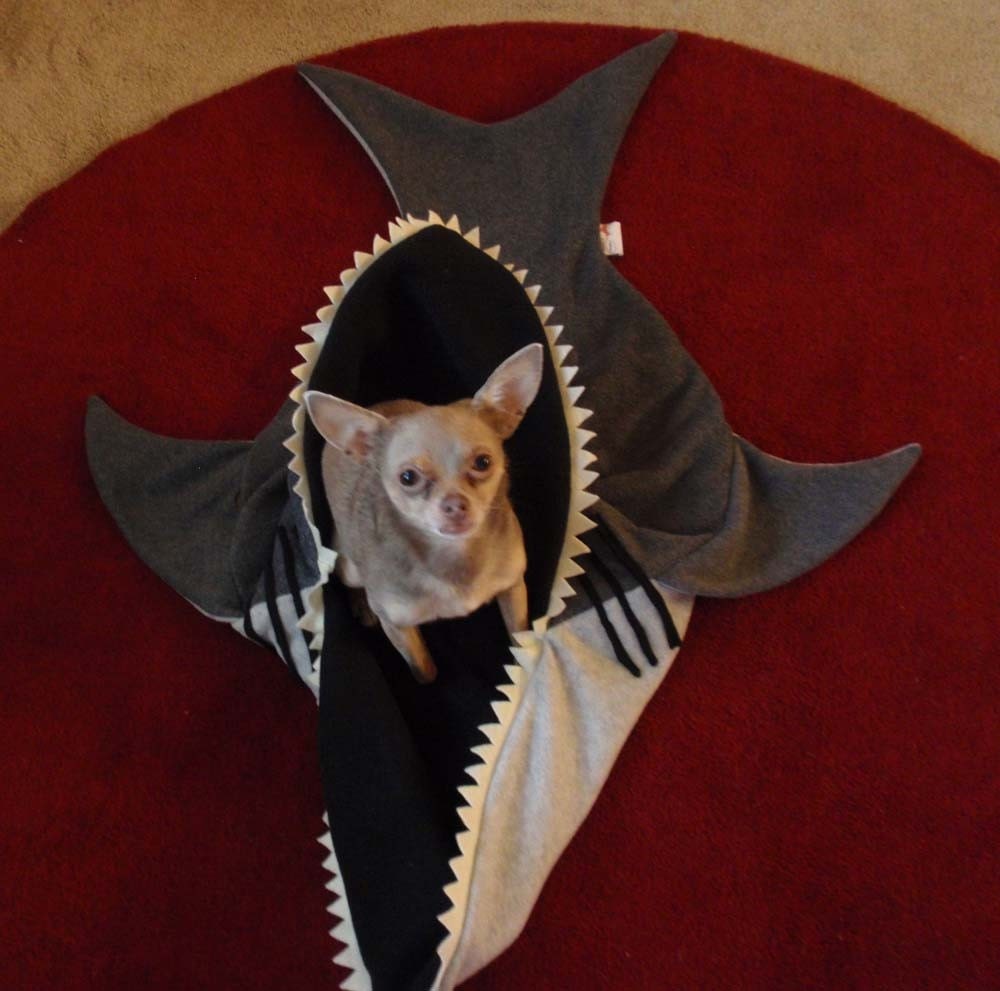 Dog Bed Blanket -- Simon The Shark -- PetCosy -- Silly Pet Sleeping Bag