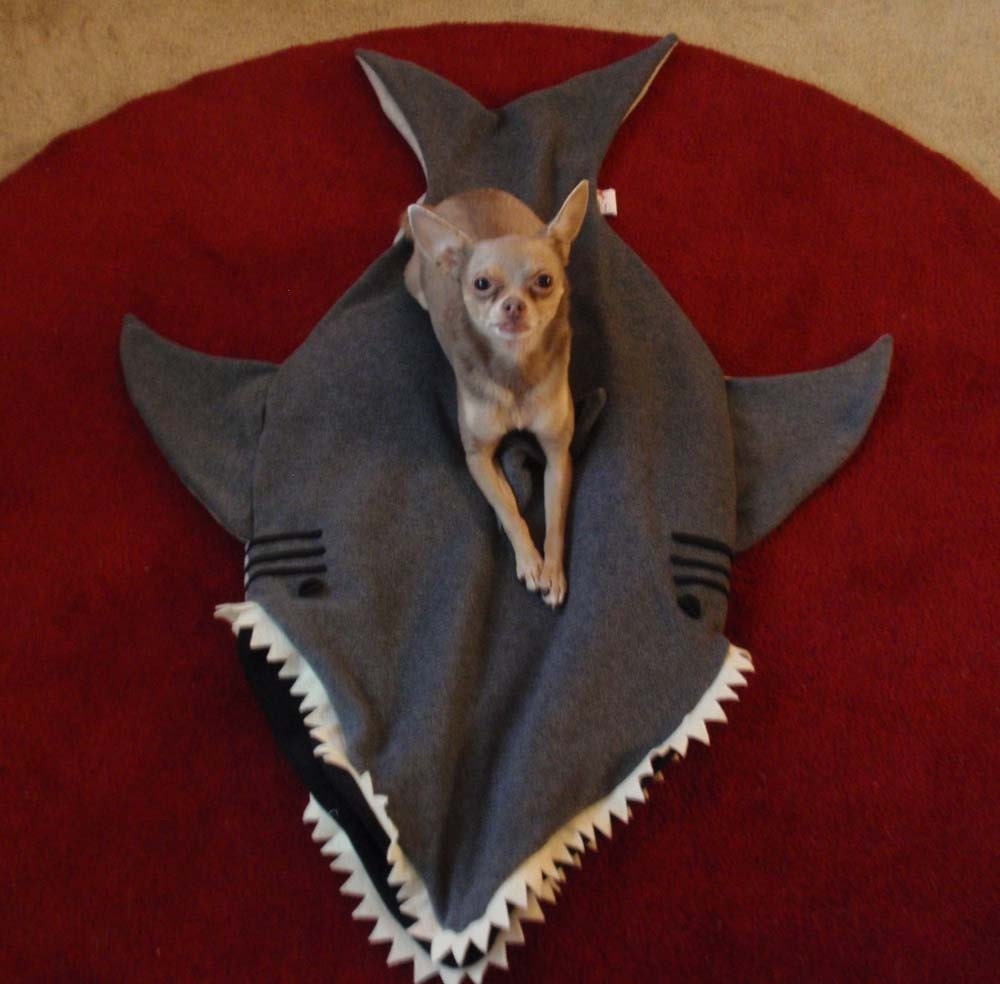 Dog Bed Blanket -- Simon The Shark -- PetCosy -- Silly Pet Sleeping Bag